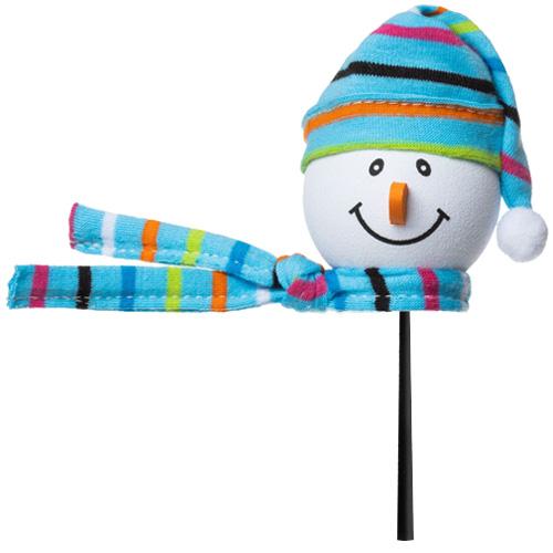 Tenna Tops Snowman Winter Hat & Scarf Car Antenna Topper (Baby Blue) - Thin Antenna Fit