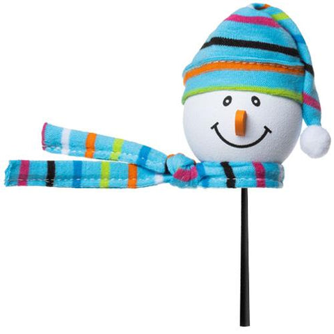 Tenna Tops Snowman Winter Hat & Scarf Car Antenna Topper (Baby Blue) - Thin Antenna Fit