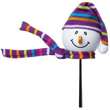 Tenna Tops Snowman Winter Hat & Scarf Car Antenna Topper (Purple) - Thin Antenna Fit