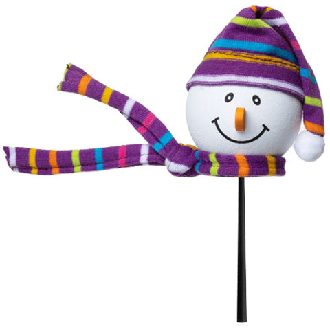 Tenna Tops Snowman Winter Hat & Scarf Car Antenna Topper (Purple) - Thin Antenna Fit
