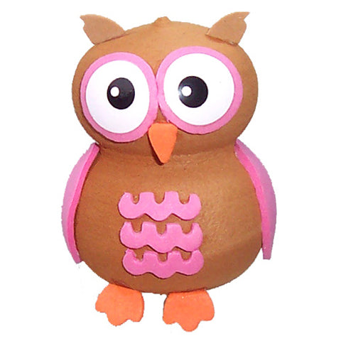 Tenna Tops Pink Owl Car Antenna Topper - Thin Antenna Fit