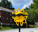Coolballs California Sunshine Car Antenna Topper (Black Shades) - Thick Fat Antenna Fit