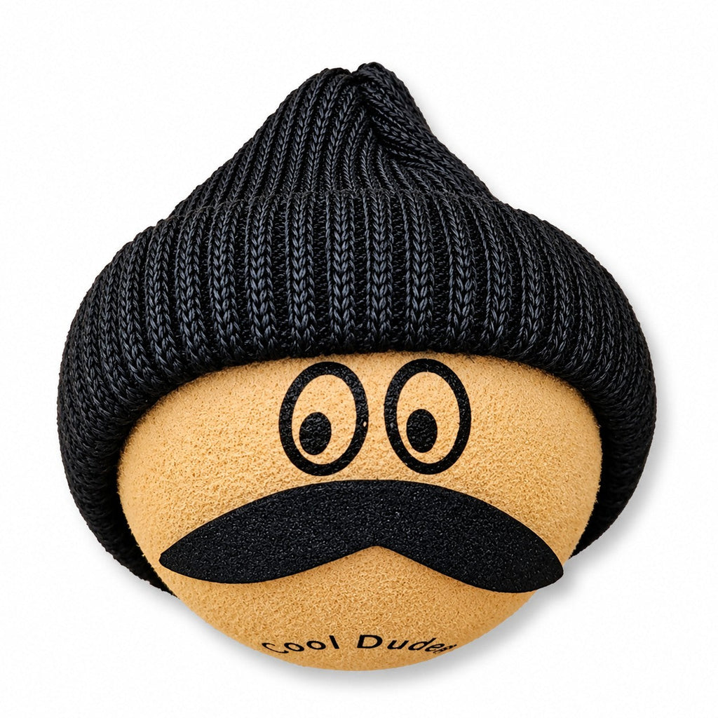 Coolballs Cool Dude Black Beanie Hat Antenna Topper - Thick Fat Antenna Fit