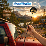 Coolballs Cool Dude Black Beanie Hat Antenna Topper - Thin Antenna Fit