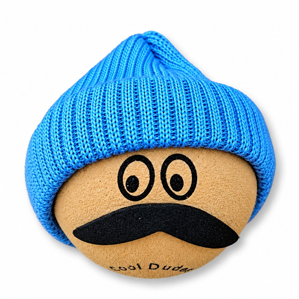 Coolballs Cool Dude Blue Beanie Hat Antenna Topper - Thin Antenna Fit