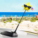 Coolballs Patriotic Cool Sunshine USA Flag Car Antenna Ball - Thin Antenna Fit