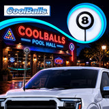 Coolballs Cool 8 Ball Pool Billiards Antenna Topper - Thin Antenna Fit