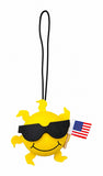 Coolballs Patriotic Cool Sunshine USA Flag Car Antenna Ball - Thin Antenna Fit