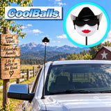 Coolballs Cowgirl Car Antenna Topper - Thin Antenna Fit
