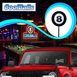 Coolballs Cool 8 Ball Pool Billiards Antenna Topper - Thin Antenna Fit