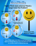 Coolballs Cool Dude Black Sideways Hat Car Antenna Topper