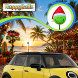 HappyBalls Christmas Grumpy Happy Green One Car Antenna Topper - Thin Antenna Fit