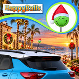 HappyBalls Christmas Grumpy Happy Green One Car Antenna Topper - Thin Antenna Fit