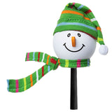 Tenna Tops Snowman Winter Hat & Scarf Car Antenna Topper (Green) - Thick Antenna Fit