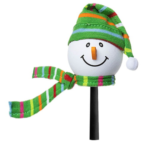 Tenna Tops Snowman Winter Hat & Scarf Car Antenna Topper (Green) - Thick Antenna Fit