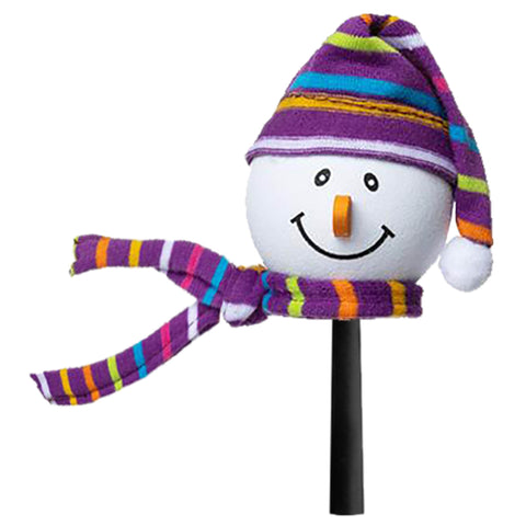 Tenna Tops Snowman Winter Hat & Scarf Car Antenna Topper (Purple) - Thick Antenna Fit