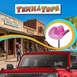 Tenna Tops Pink Cowgirl Hat Car Antenna Topper - Thin Antenna Fit