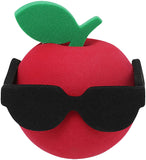 Coolballs Red Apple with Sunglasses Car Antenna Topper (Large Sunglasses Style) - Thin Antenna Fit