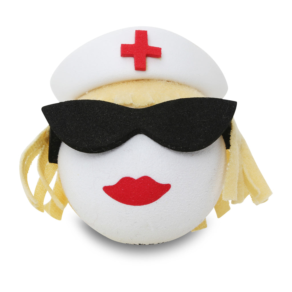 Coolballs Blonde Nurse Car Antenna Topper - Thin Antenna Fit