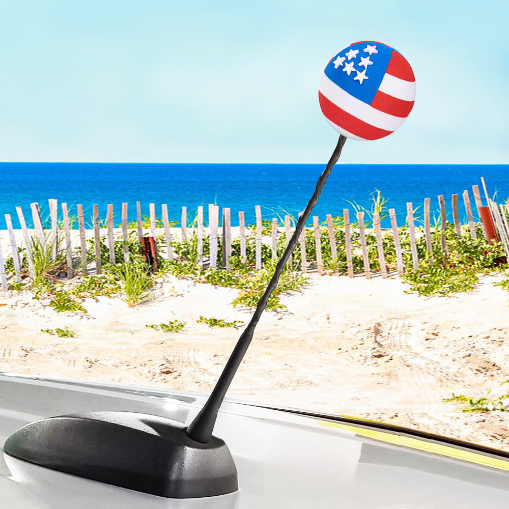 Coolballs American USA Patriotic Flag (2 Sided) Car Antenna Ball