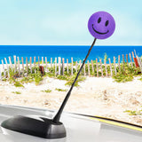 ..HappyBalls Happy Smiley Face Car Antenna Topper (Purple)