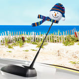 Tenna Tops Snowman Winter Hat & Scarf Car Antenna Topper (Blue) - Thin Antenna Fit
