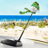 Tenna Tops Snowman Winter Hat & Scarf Car Antenna Topper (Green) - Thin Antenna Fit