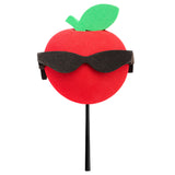 Coolballs Red Apple with Sunglasses Car Antenna Topper - Thin Antenna Fit