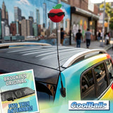 Coolballs Red Apple with Sunglasses Car Antenna Topper - Thin Antenna Fit