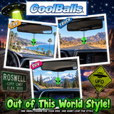 Coolballs Green Alien Car Antenna Topper - Thin Antenna Fit