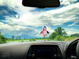 Tenna Tops Penguin Car Antenna Topper / Auto Mirror Dangler / Cute Dashboard Accessory (Pink/Blue) (Fat Stubby Antenna)
