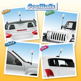 Coolballs "Bright One" White Light Bulb Car Antenna Topper / Auto Dashboard Accessory