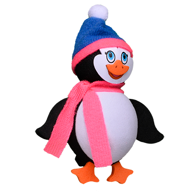Tenna Tops Penguin Car Antenna Topper (Blue Hat) - Thin Antenna Fit