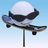 Coolballs "Cool Shred Dog" Skateboarder Car Antenna Topper / Auto Dashboard Accessory