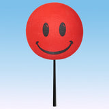 ..HappyBalls Happy Smiley Face Car Antenna Topper / Auto Dashboard Accessory (Red)