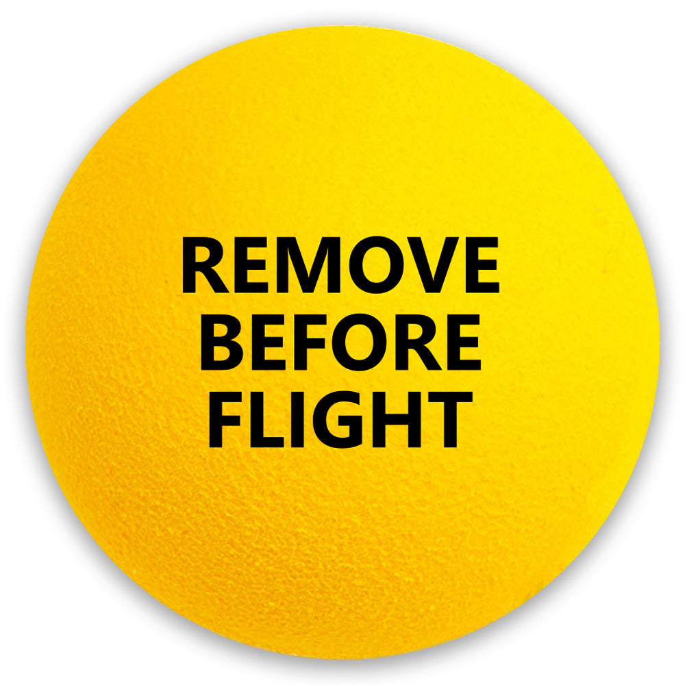 Select Quantity 50-500 Packs - Coolballs "Remove Before Flight" Yellow Static Wick Cover Protector Jet Aviation Airplane Antenna Balls