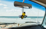 HappyBalls Happy Bee Car Antenna Topper / Auto Mirror Dangler / Dashboard Accessory