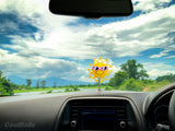 Coolballs California Sunshine Car Antenna Topper / Mirror Dangler / Auto Dashboard Accessory (Pink Shades)