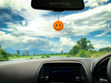 ..HappyBalls Happy Smiley Face Car Antenna Topper / Auto Dashboard Accessory (Orange)