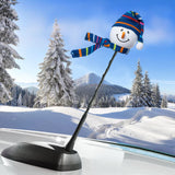 Tenna Tops Snowman Winter Hat & Scarf Car Antenna Topper / Auto Dashboard Accessory (Blue)