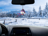 Tenna Tops Snowman Winter Hat & Scarf Car Antenna Topper / Auto Dashboard Accessory (Purple)