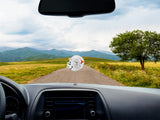 Texas Longhorns Football Car Antenna Topper / Mirror Dangler / Dashboard Buddy (White Smiley)