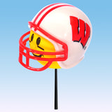 Wisconsin Badgers Helmet Car Antenna Topper / Auto Dashboard Accessory (College Football)(Yellow Face)